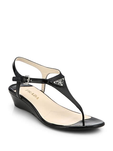 prada wedge thong sandals|designer Prada flat sandals.